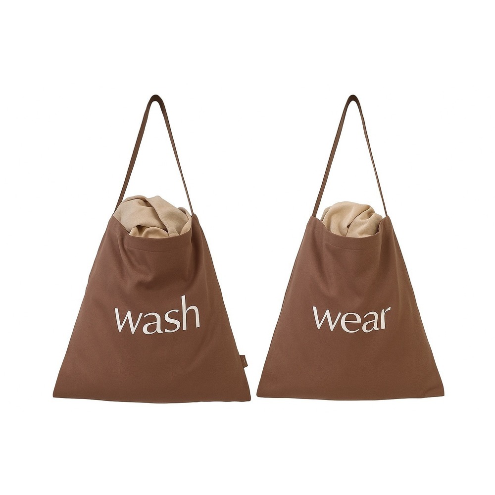 Hanky Panky Travel Laundry Bag Set Of 2 Pink White Wash Wear Print‎ Drawstring